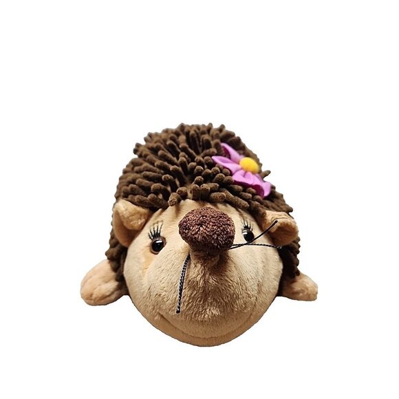 Hedgehog Plush ABC Bakers Brown 12 Inch Pink Daisy Stuffed Animal Soft Toy - Picture 2 of 10